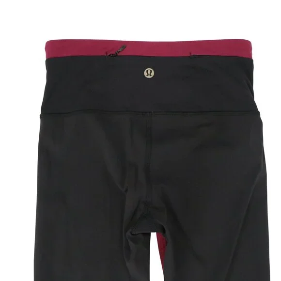 Lululemon All You Need Colorblock Leggings Tights 2 Black Dashing Purple Magenta - Picture 10 of 10